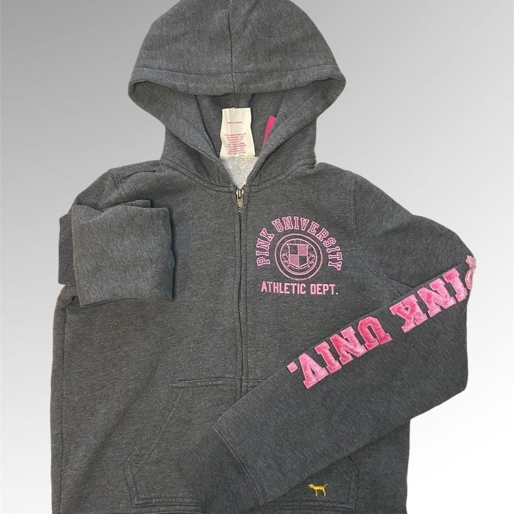PINK Vintage Zipper Up Hoodie